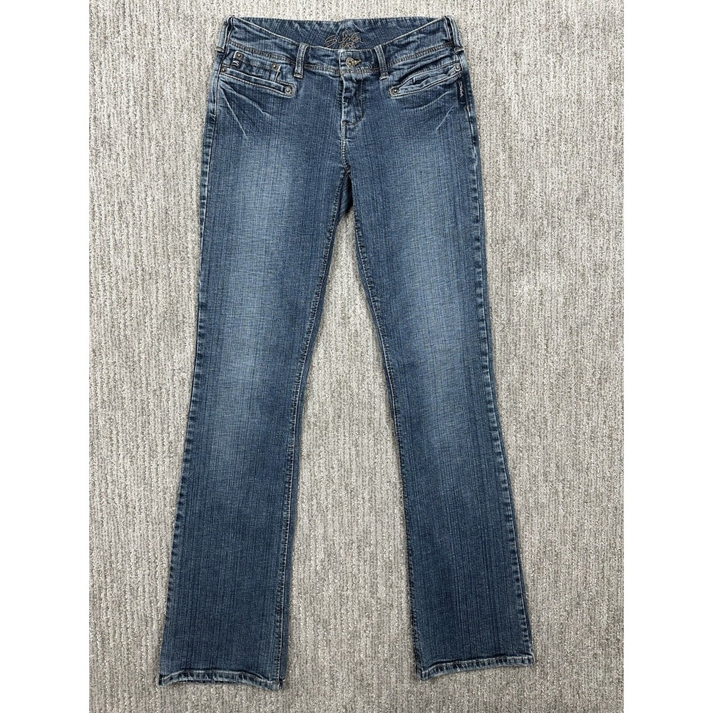Vtg Silver Jeans Co Low Rise Slim Bootcut Jeans Women Med Wash Y2K Denim 28x34.5